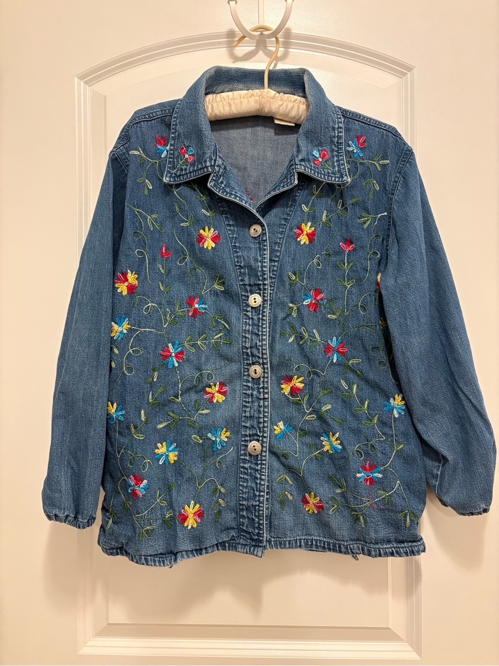 VTG Bobbie Brooks Embroidered Denim Jacket - Size Small